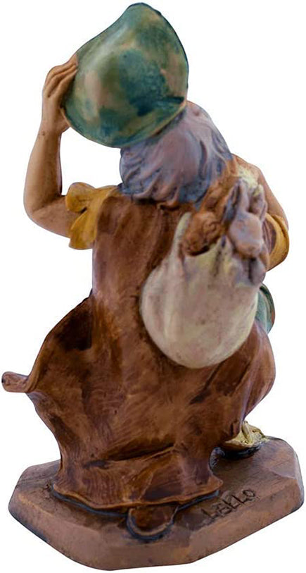 5" Witness/Beggar | Christmas Nativity | Hand-Painted and Made in Italy