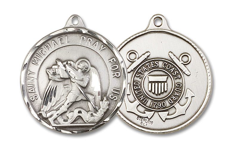 ST. JOSEPH / COAST GUARD - Sterling Silver - 1 3/8 x 1 1/4