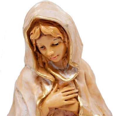 4" Mary Kneeling Nativity Figurine | Christmas Nativity | Made in Italy