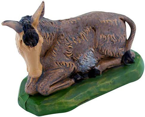 5" Kneeling Donkey Nativity Figure | Hand Painted and Made in Italy
