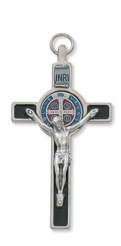 3" SILVER ST BENEDICT CRUCIFIX