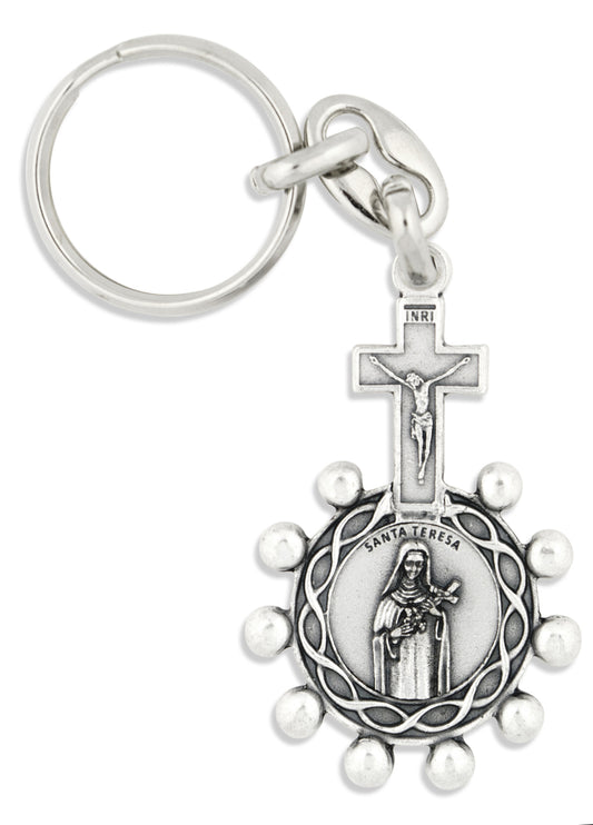 One Decade Rosary Key Chain (Saint Teresa / Saint Rita)