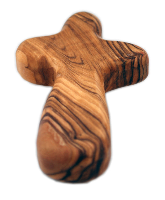 Olive Wood Large Holding Prayer Cross (Large)