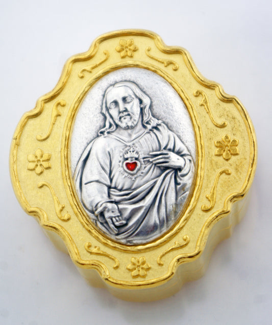 Beautiful Catholic Rosary and Case Gift Set (Sacred Heart of Jesus)