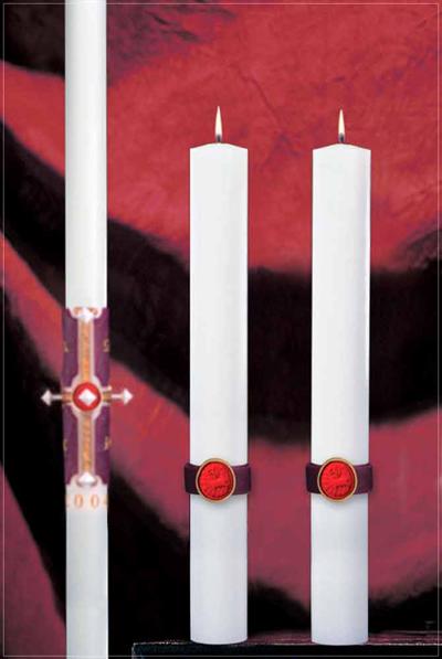 Cross of the Lamb Complementing Altar Candle