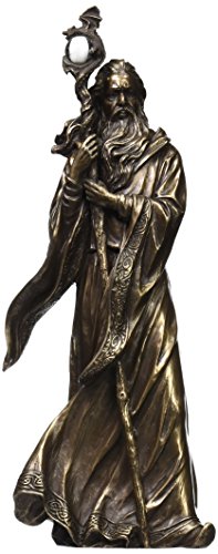 11.75 Inch Cold Cast Bronze Color Merlin Figurine Statue Home Decor