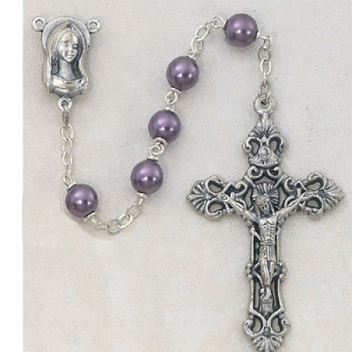 7MM AMETHYST PEARL ROSARY