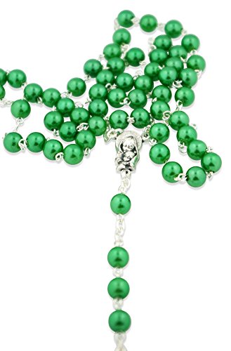 Colorful Italian Catholic Rosary - Emerald