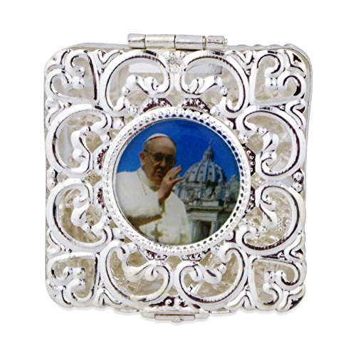 Silver Finish Pope Francis Basilica Rosary
