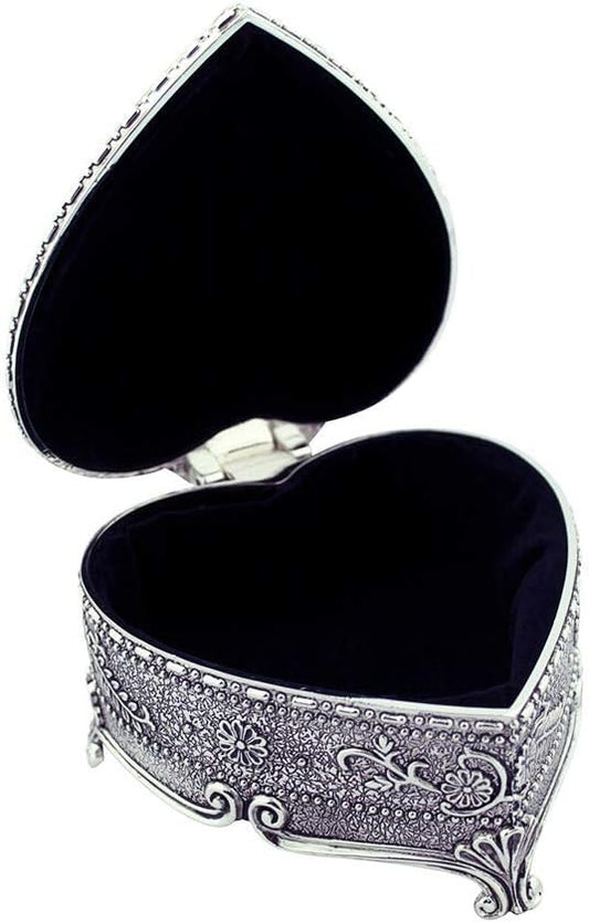 Hearts & Vines Wedding Set | 9 Styles with Coins | Heart-Shaped Metal Boxes for Matrimony