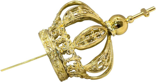 Royal Gold May Crowning Crown for Mary Figurine – 2" x 1.5" with Pin