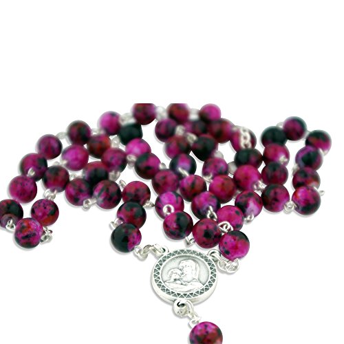 Deluxe Glass Bead Rosary (Amethyst)