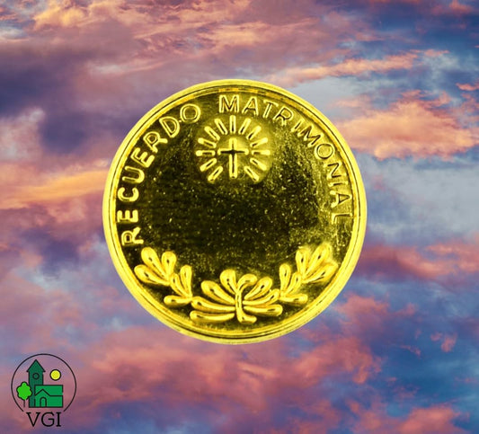 Tesoro de la Boda: A Set of 13 Gold-Tone Wedding Coins to Honor Your Union with Love and Blessings