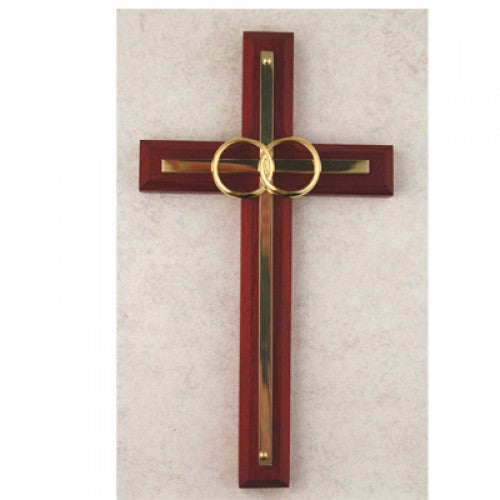 6 1/2 CHERRY W/BRASS WEDD CRS"