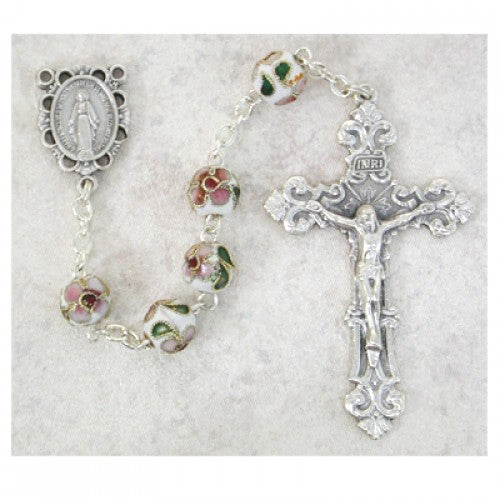 7MM WHITE REAL CLOISONNE RSRY
