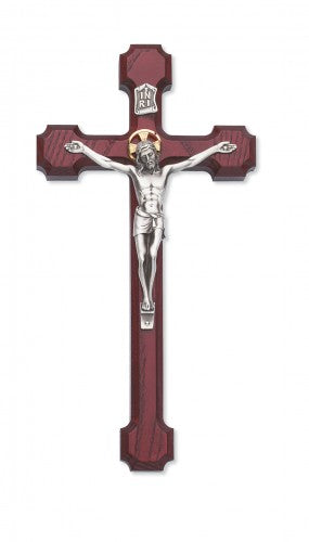 10" CHERRY CRUCIFIX W/HALO SIL