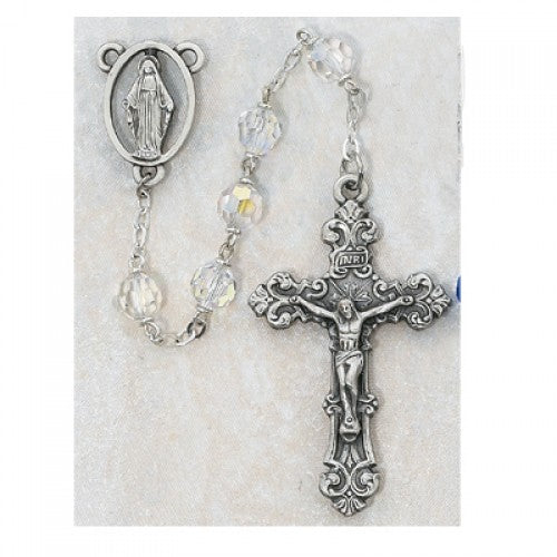 7MM CRYSTAL TIN CUT ROSARY