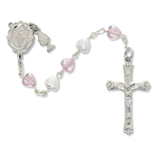 PEARL & PINK CRYSTAL ROSARY