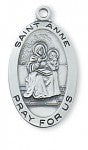 ST. ANNE MEDAL WITH CHAIN AND HOLY CARD