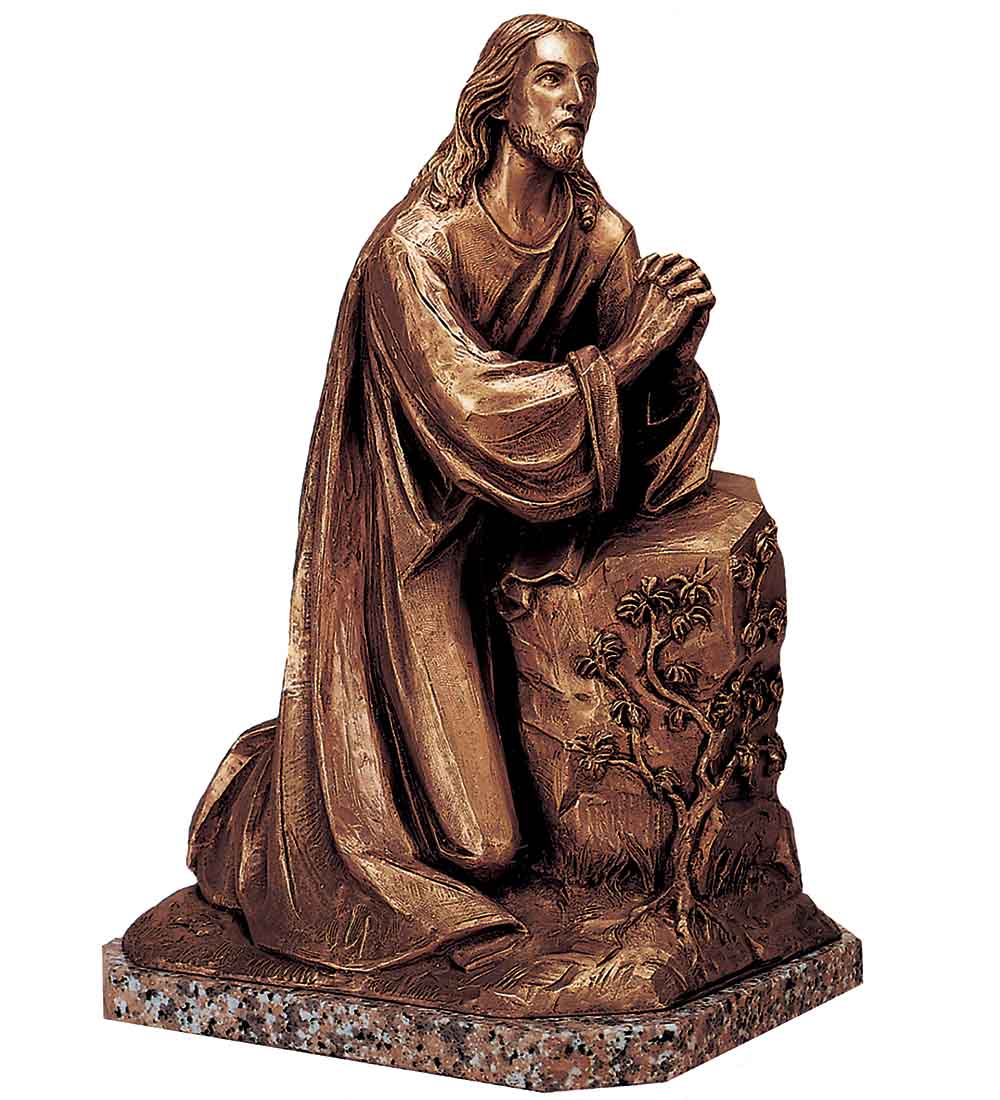 Hand Carved in Linden Wood Christ in the Garden Statue