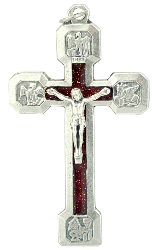Catholic Four Evangelist Stations of the Cross Crucifix Pendant