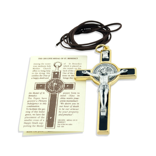 Catholic Saint Benedict Crucifix Necklace