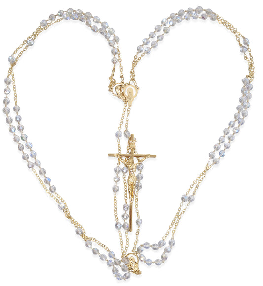 Catholic Crystal Wedding Rosary