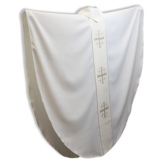 Venerare - 3 Gold Crosses, White/Gold