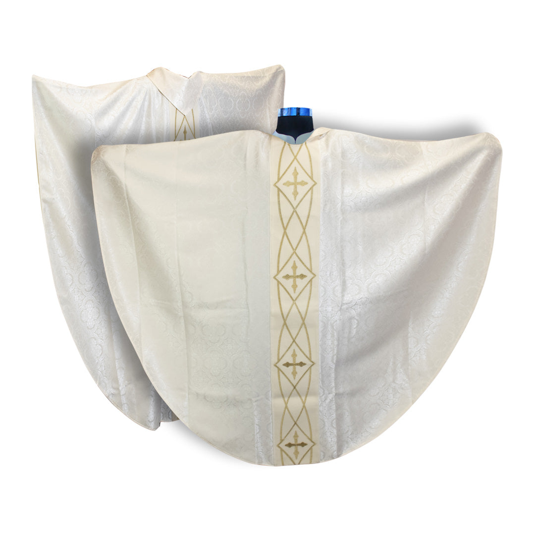 Venerare - 3 Gold Cross Damask
