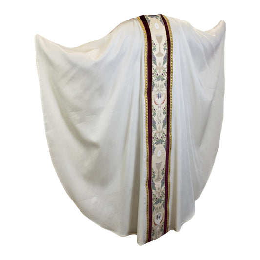 Theological Threads - Wine Velvet, w/Galloon Trim Chasuble