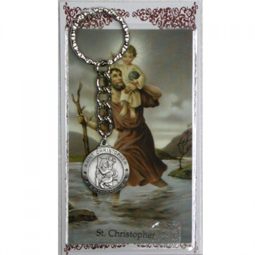 ST CHRIS KEYRING/PRAYER CARD