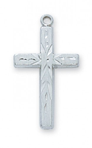 STERLING SILVER CROSS 18" CH