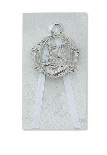 GUARDIAN ANGEL CRIB MEDAL PINK