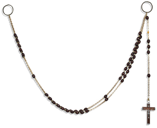 Monk's Girdle Catholic Rosary with Wood Beads