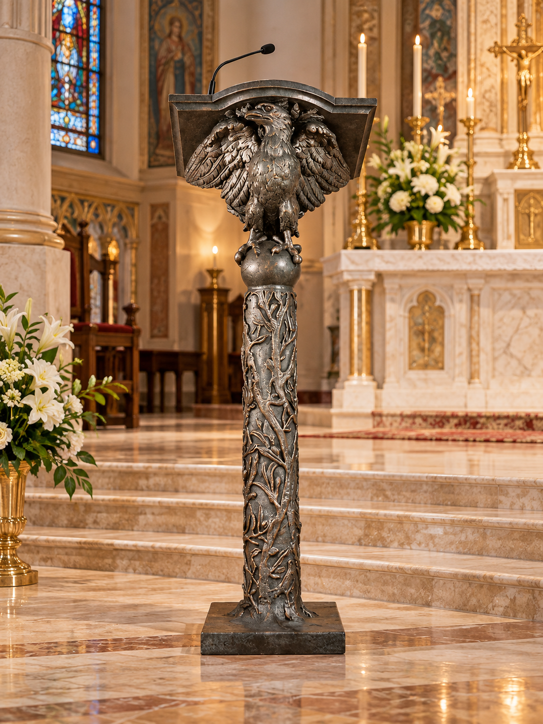 Custom Catholic Church Ambo – 120 cm Liturgical Lectern