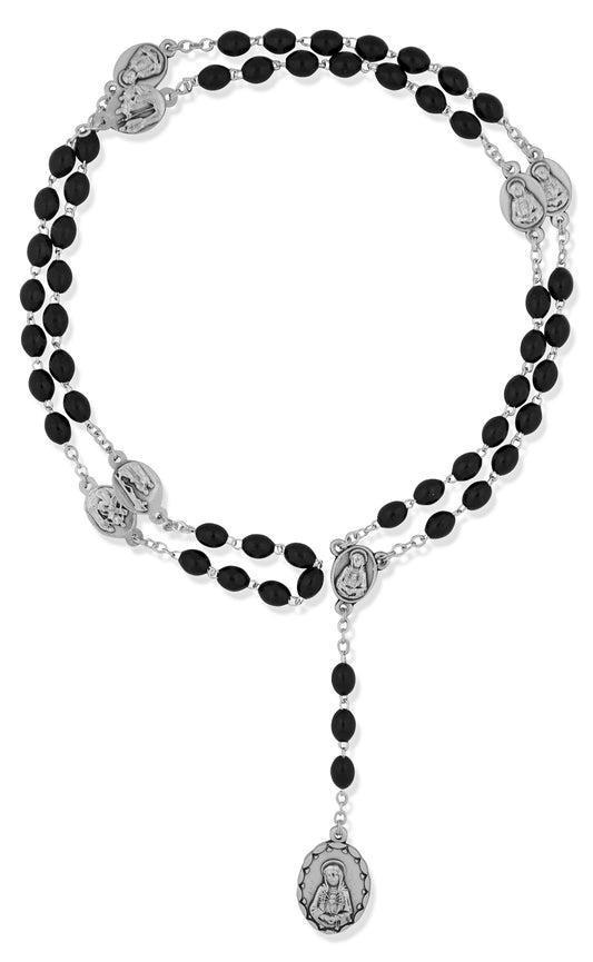 Black Wood Seven Sorrows Rosary