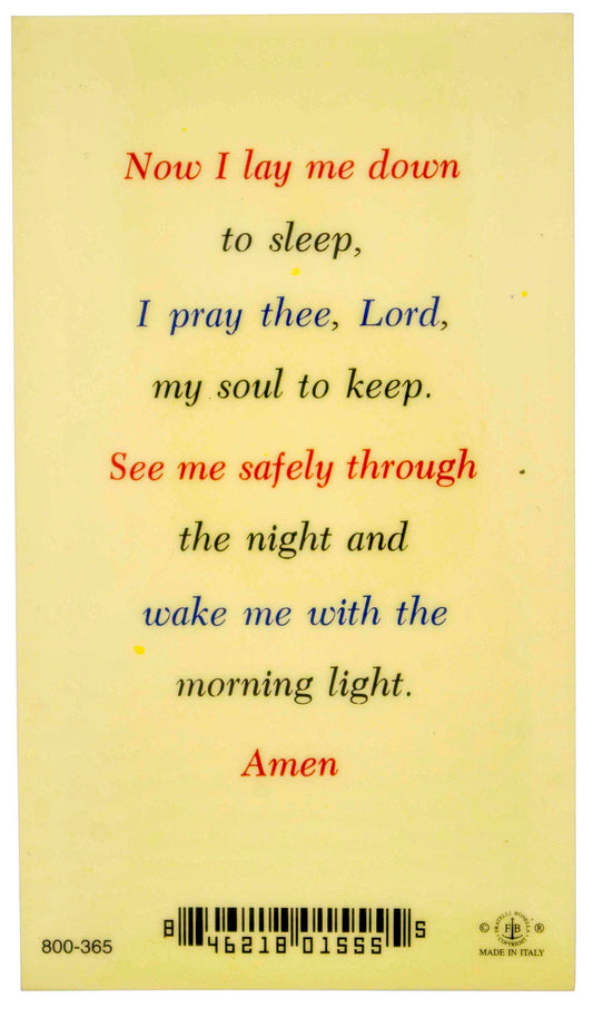 Traditional Holy Cards with Catholic Art and Prayers (Guardian Angel)