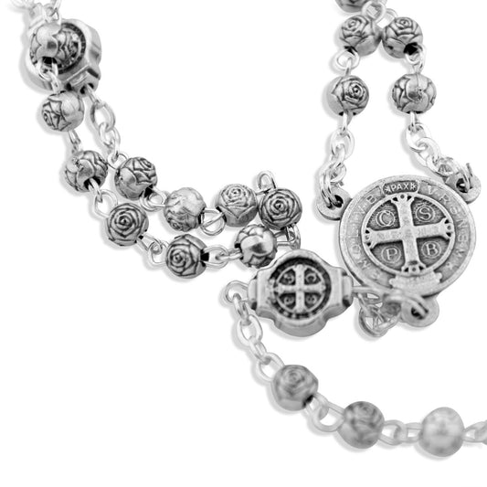 Catholic Rosary and Case Gift Set - Saint Benedict