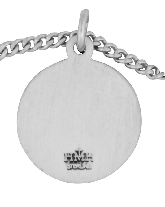 Sterling Silver 4-Way Medal with Gold Accents