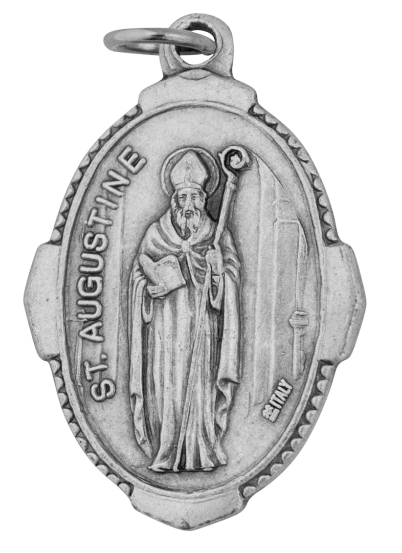 1" Traditional Saint Medals (st augustine)
