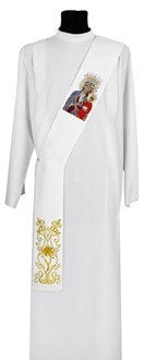 Deacon Stole – “Black Madonna of Czestochowa” Embroidered Liturgical Vestment