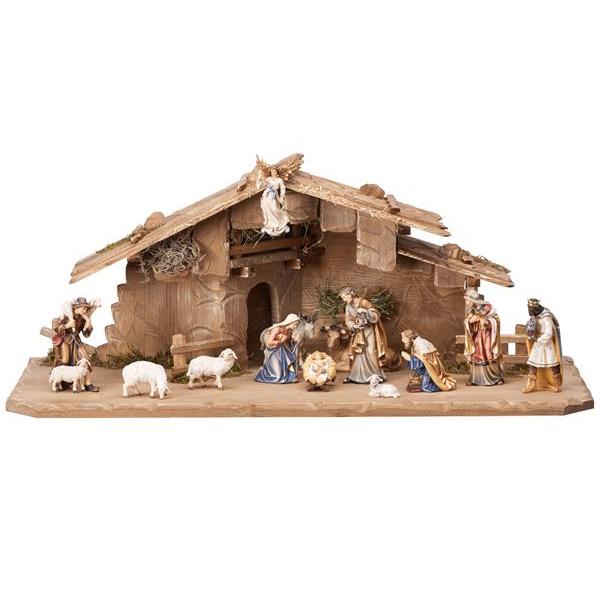 The Complete Holy Night Nativity (15 Figures & Stable) - Made in Italy - 6.5 Inches