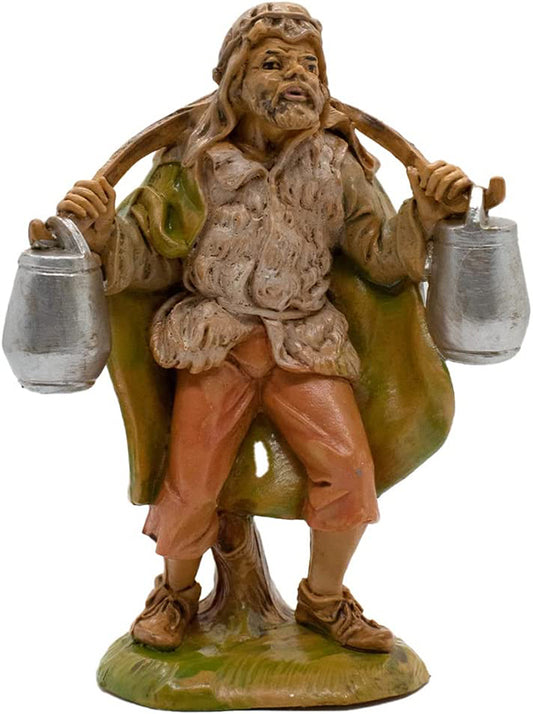 5" Water Carrier Villager | Christmas Nativity | Hand-Painted and Made in Italy