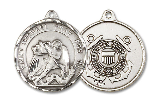 ST. JOSEPH / COAST GUARD - Sterling Silver - 1 3/8 x 1 1/4
