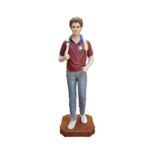 Carlo Acutis 47 Inch Statue Made with Glass Eyes