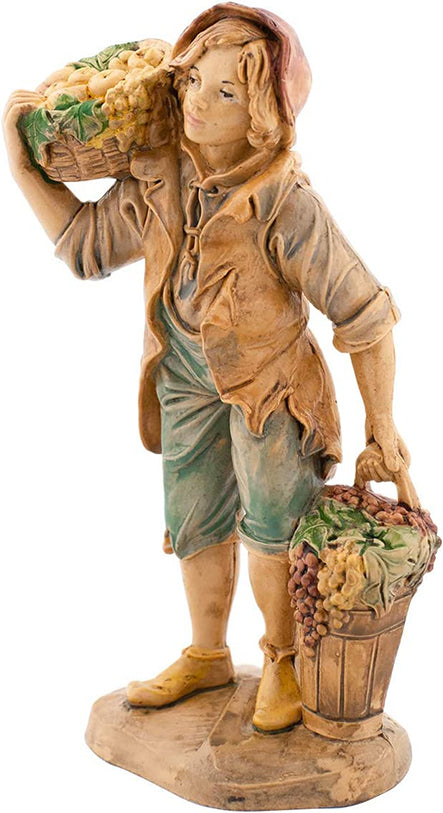 5" Fruit Wine Maker Nativity Figurine | Christmas Nativity | Hand-Painted and Made in Italy