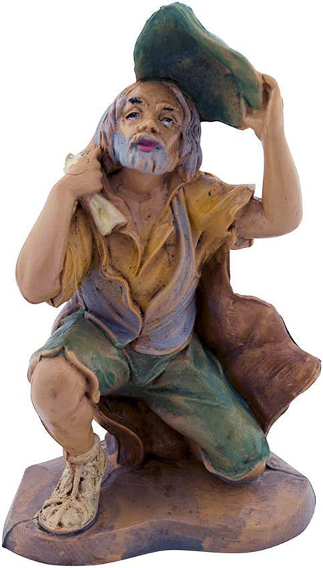 5" Witness/Beggar | Christmas Nativity | Hand-Painted and Made in Italy