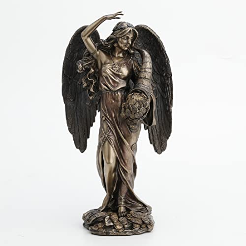 11.5 Inch Greek Figure Winged Lady Fortuna Decor Collectible Gifts