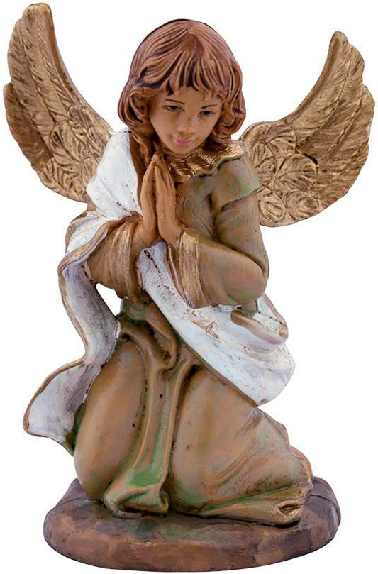 5" Kneeling Angel Nativity Figurine | Christmas Nativity | Hand Painted and Made in Italy