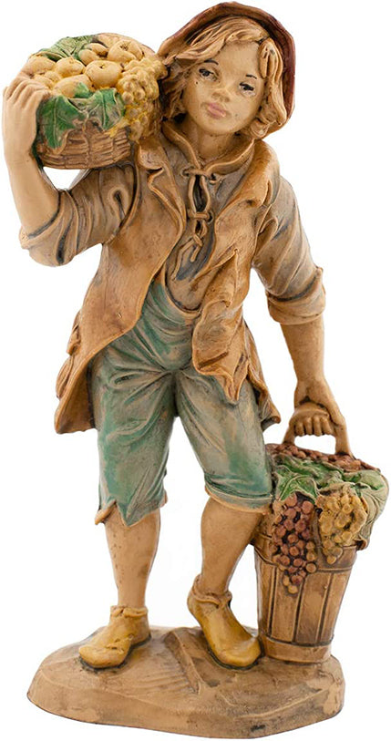 5" Fruit Wine Maker Nativity Figurine | Christmas Nativity | Hand-Painted and Made in Italy